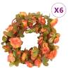 Artificial Flower Garlands 6 pcs Orange 250 cm Colour orange 