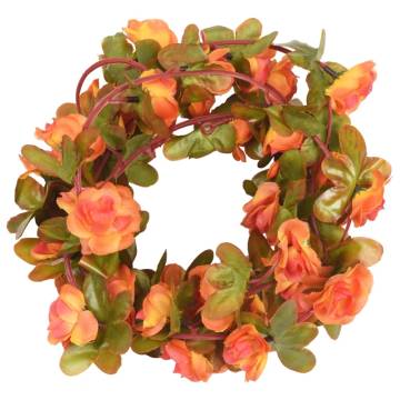 Artificial Flower Garlands 6 pcs Orange 250 cm - HipoMarket