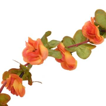 Artificial Flower Garlands 6 pcs Orange 250 cm - HipoMarket