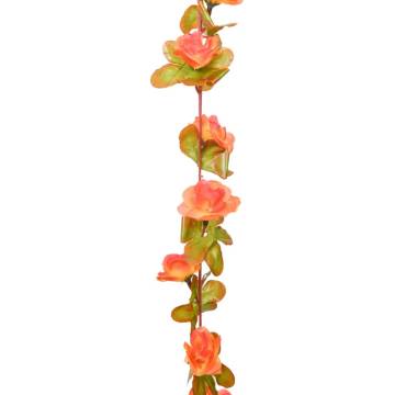 Artificial Flower Garlands 6 pcs Orange 250 cm - HipoMarket