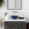 Ceramic Dark Blue Round Bathroom Sink | HipoMarket