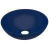 Ceramic Dark Blue Round Bathroom Sink | HipoMarket