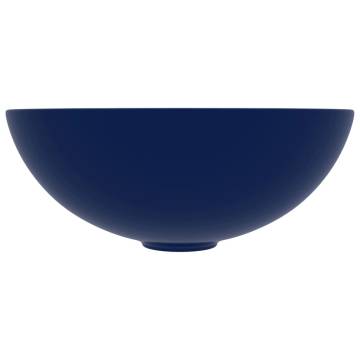 Ceramic Dark Blue Round Bathroom Sink | HipoMarket