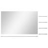 Elegant 100x60 cm Silver Wall Mirror with 5 Shelves