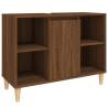 Sink Cabinet Brown Oak 80x33x60 cm - Stylish Bathroom Storage