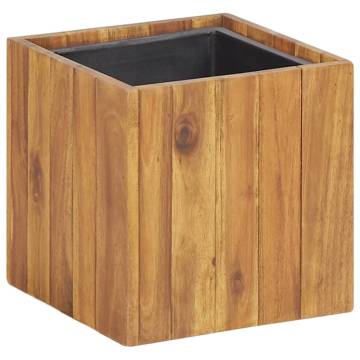 Acacia Wood Garden Raised Bed Pot | 24.5x24.5x25 cm