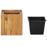 Acacia Wood Garden Raised Bed Pot | 24.5x24.5x25 cm