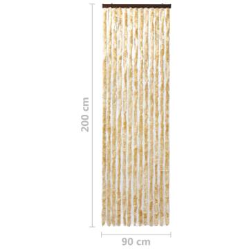 Insect Curtain Beige 90x200 cm Chenille - Stay Insect-Free