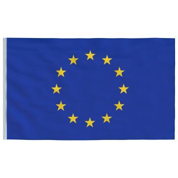 Europe Flag and Pole 6.23m Aluminium - Durable & Adjustable