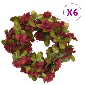 Wine Red Artificial Flower Garlands - 6 pcs | 250 cm