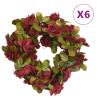 Artificial Flower Garlands 6 pcs Wine Red 250 cm Colour wine red 