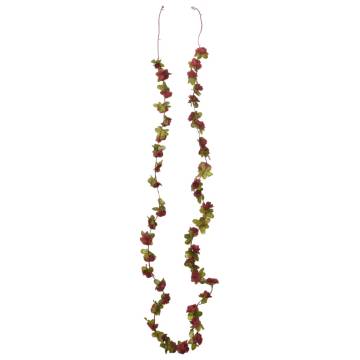 Wine Red Artificial Flower Garlands - 6 pcs | 250 cm