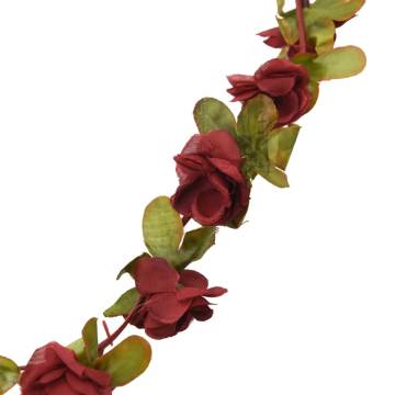 Wine Red Artificial Flower Garlands - 6 pcs | 250 cm