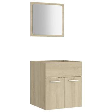 2 Piece Bathroom Furniture Set - Sonoma Oak | HipoMarket