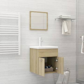 2 Piece Bathroom Furniture Set - Sonoma Oak | HipoMarket