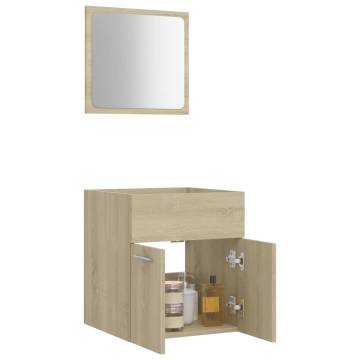 2 Piece Bathroom Furniture Set - Sonoma Oak | HipoMarket