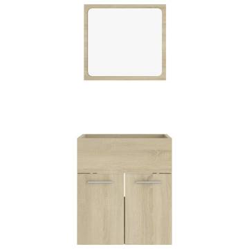 2 Piece Bathroom Furniture Set - Sonoma Oak | HipoMarket