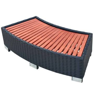 Spa Step Poly Rattan 92x45x25 cm Black - Durable & Stylish