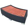 Spa Step Poly Rattan 92x45x25 cm Black - Durable & Stylish