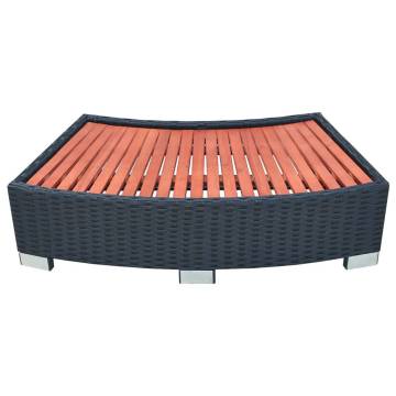 Spa Step Poly Rattan 92x45x25 cm Black - Durable & Stylish