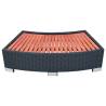 Spa Step Poly Rattan 92x45x25 cm Black - Durable & Stylish