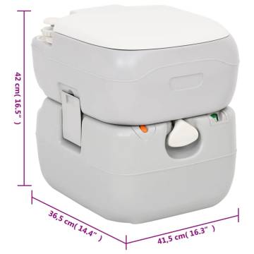 Portable Camping Toilet - 22+12 L HDPE | HipoMarket