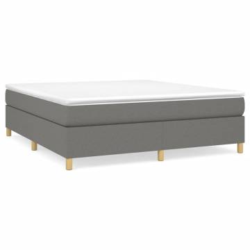 Dark Grey Box Spring Bed Frame 180x200 cm | Hipomarket