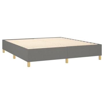 Dark Grey Box Spring Bed Frame 180x200 cm | Hipomarket