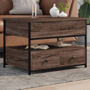 Elegant Brown Oak Coffee Table - 70x50x50 cm | Hipomarket