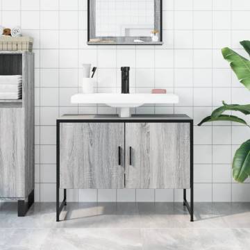 Bathroom Sink Cabinet Grey Sonoma - 80x33x60 cm | HipoMarket