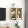 Sonoma Oak Wall Cabinets - 4 pcs | Stylish Indoor Storage