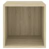 Sonoma Oak Wall Cabinets - 4 pcs | Stylish Indoor Storage