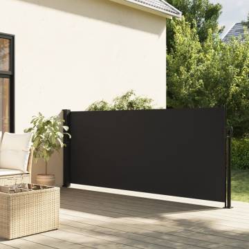 Retractable Side Awning Black 140x300 cm - Stylish Privacy Solution