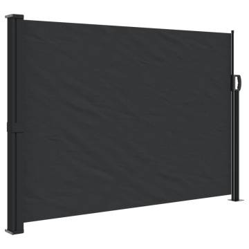 Retractable Side Awning Black 140x300 cm - Stylish Privacy Solution