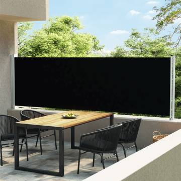 Shopping for Patio Retractable Side Awning 140x600 cm Black