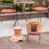 RedFire Fireplace Lima Clay Straw - Versatile BBQ & Patio Heater