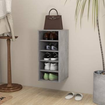 Shoe Cabinet Concrete Grey 31.5x35x70 cm | Hipomarket