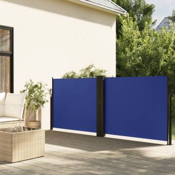 Retractable Side Awning Blue 120x1200 cm - Privacy Screen