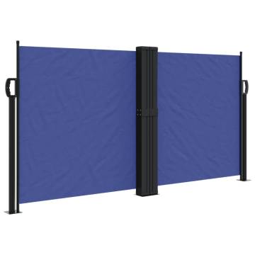 Retractable Side Awning Blue 120x1200 cm - Privacy Screen