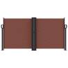 Retractable Side Awning Brown 120x600 cm - Outdoor Privacy Screen