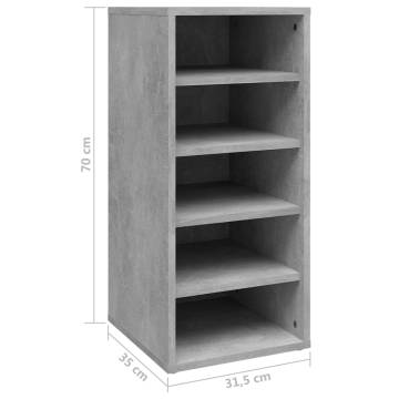 Shoe Cabinet Concrete Grey 31.5x35x70 cm | Hipomarket