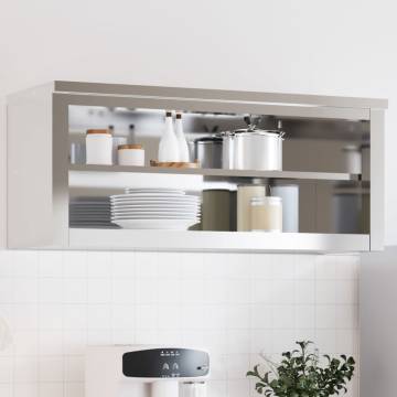 Stainless Steel Kitchen Wall Cabinet with Shelf | HIPOMarket