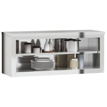 Stainless Steel Kitchen Wall Cabinet with Shelf | HIPOMarket