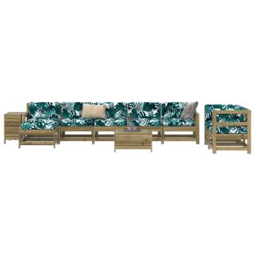 10 Piece Garden Sofa Set - Durable Impregnated Pinewood