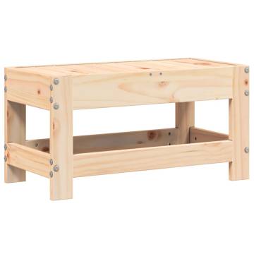 Garden Footstool - Solid Pine Wood | Hipomarket UK