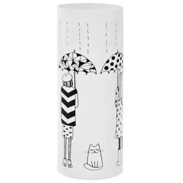 Stylish White Umbrella Stand for Women - Durable Steel Design