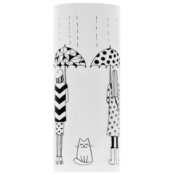 Stylish White Umbrella Stand for Women - Durable Steel Design