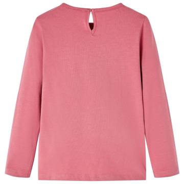 Kids' Long Sleeve T-Shirt in Old Pink - Size 92