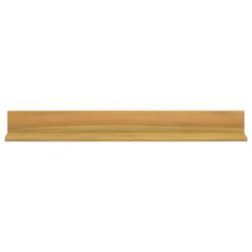 Solid Wood Teak Wall Shelves - 2 pcs 90x10x10 cm