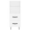 Stylish Highboard in White - Engineered Wood 34.5x34x180 cm